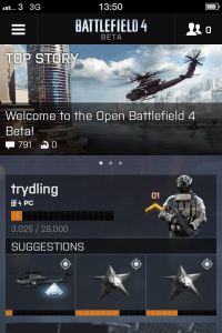Battlefield 4 Battlelog app