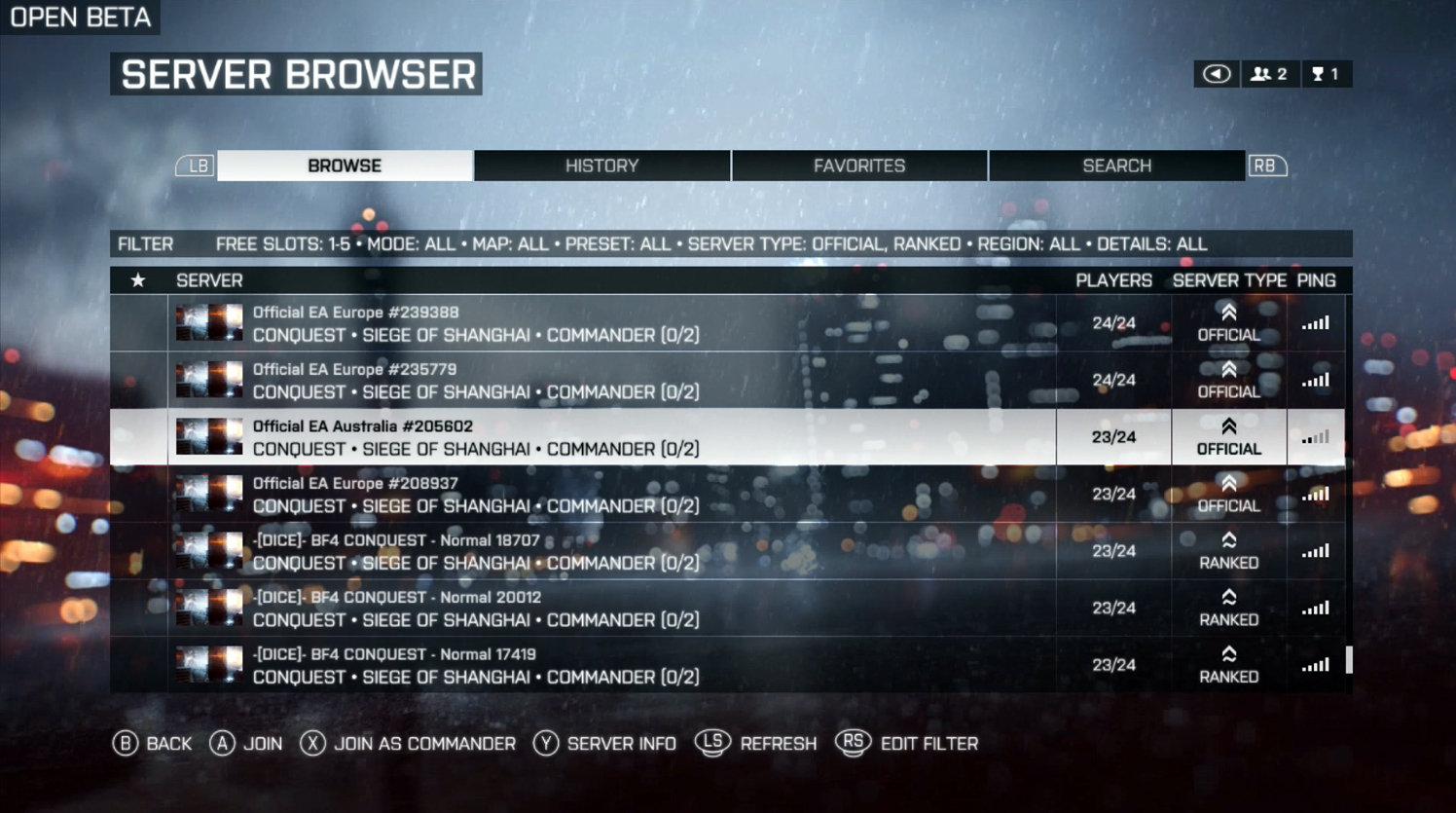 Battlefield 4 Beta Basics: How to use the server browser - News