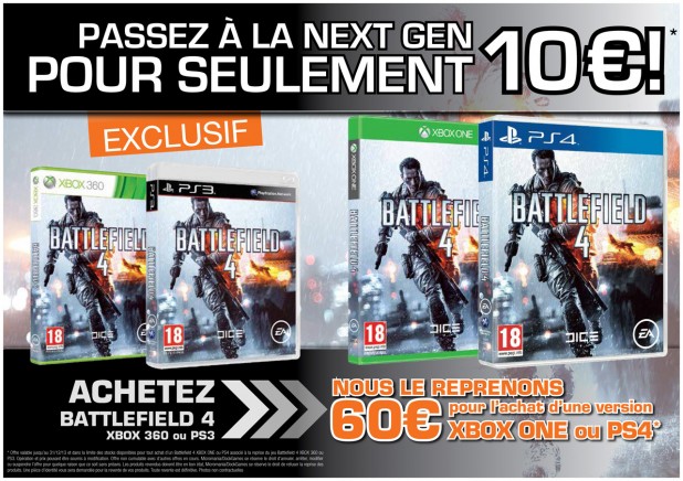 Offre de reprise BF4 Micromania