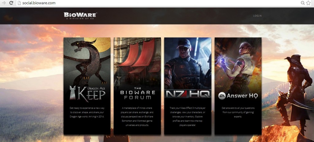 We've rebranded social.bioware.com as a new landing page to guide players to our key online spaces including Dragon Age Keep, the BioWare Forum, N7HQ, and EA Answer HQ!