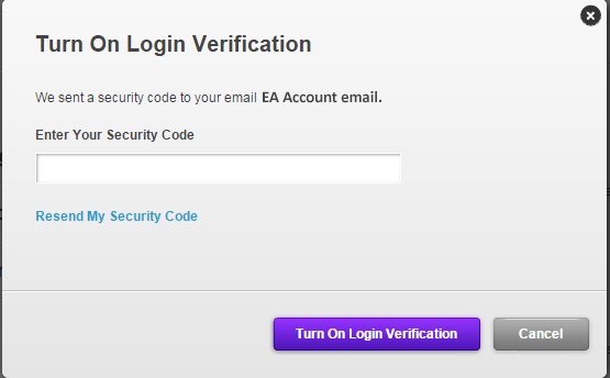 Email prompt for login verification