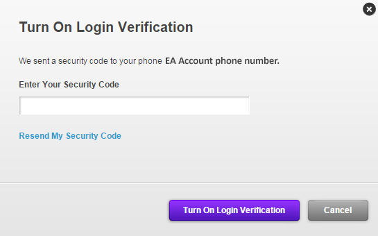 Text Message prompt for login verification