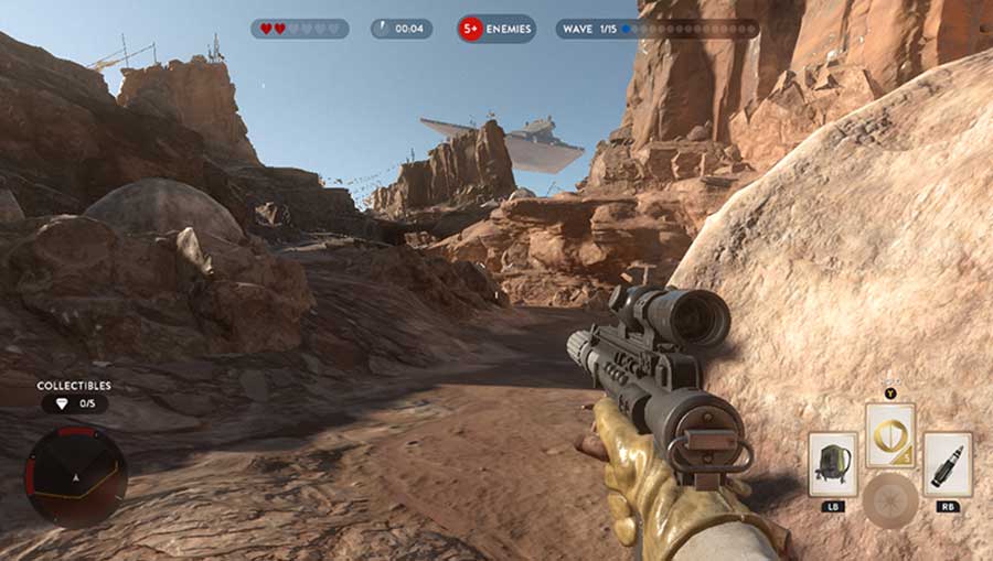 Survival on Tatooine, first-person view
