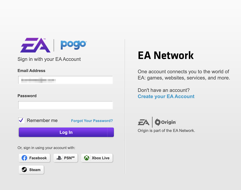 Linking your console accounts to your EA Account