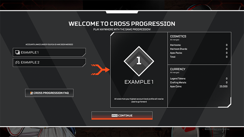 Apex Legends - 「エーペックスレジェンズ™」のクロスプログレッション