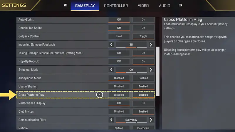 How to enable cross progression in Apex Legends