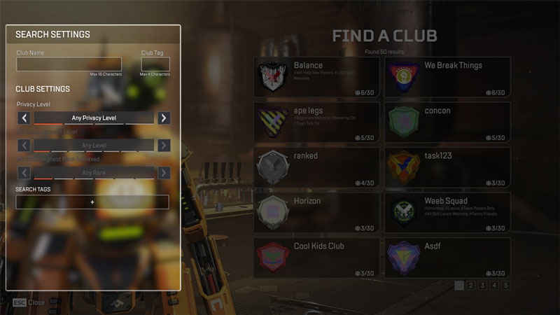 Apex Legends - How to create or join a Club in Apex Legends