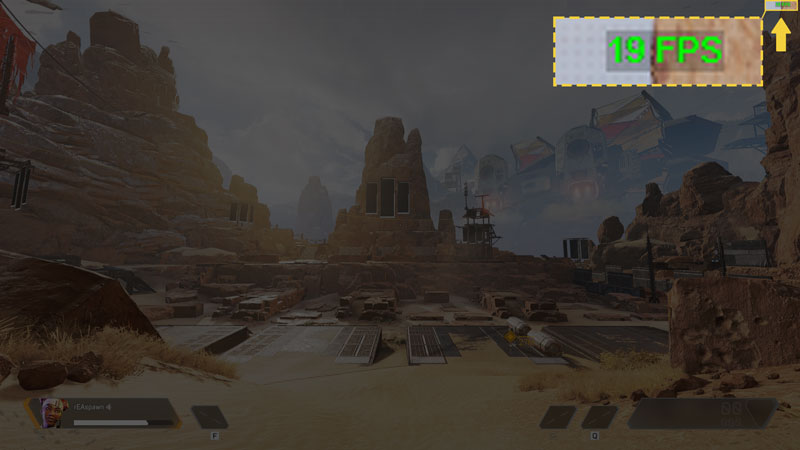 Apex Legends FPS view in-game from Steam settings.
