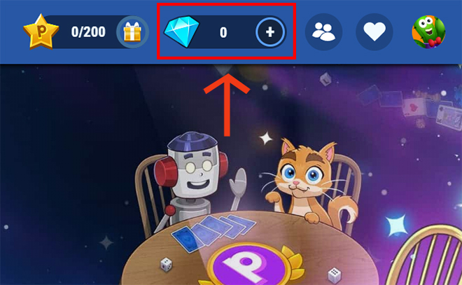 Click the plus symbol to get to the Gem Store.