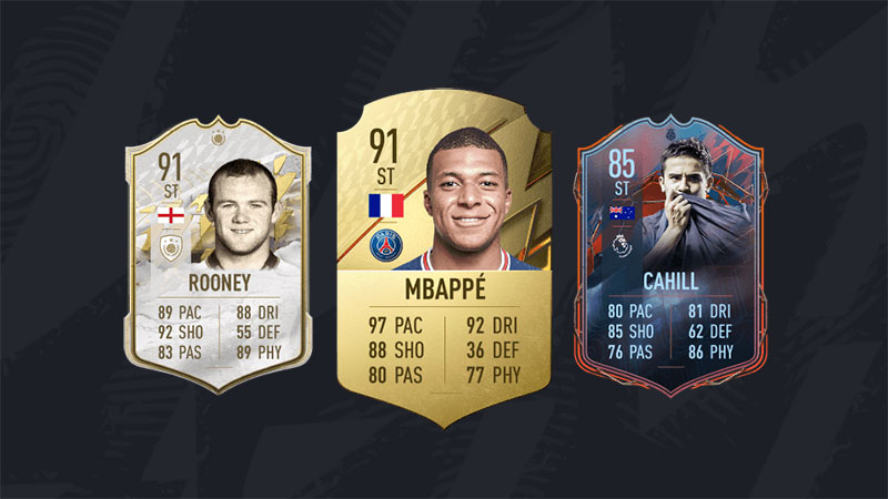 Examples of the base, rare, and special FUT Items from packs.