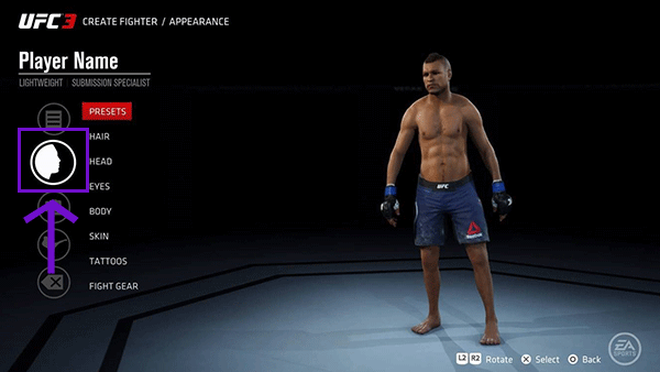 UFC 3 - How to create in EA SPORTS 3