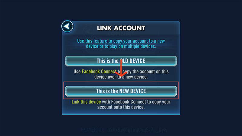 Screenshot of the New Device screen and button.