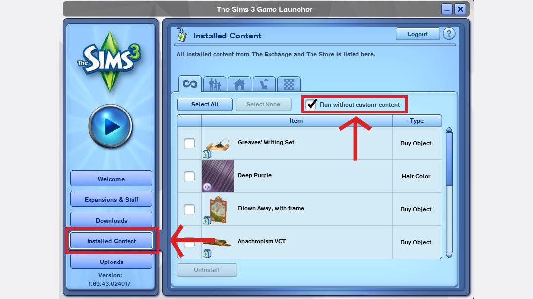 The Sims 3 Launcher