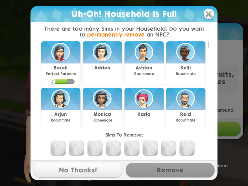 Liste von nicht-spielbaren Charakteren in Die Sims Mobile.