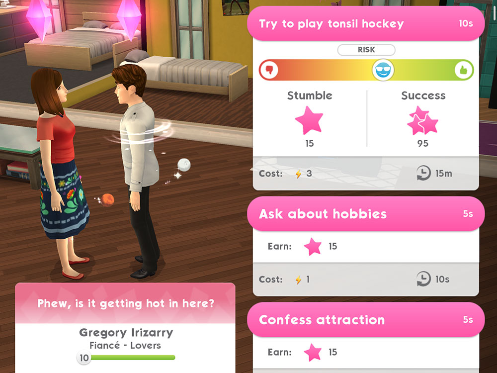 mobila dating Sims