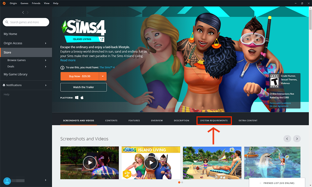 The Sims 4 - The Sims 4 system requirements