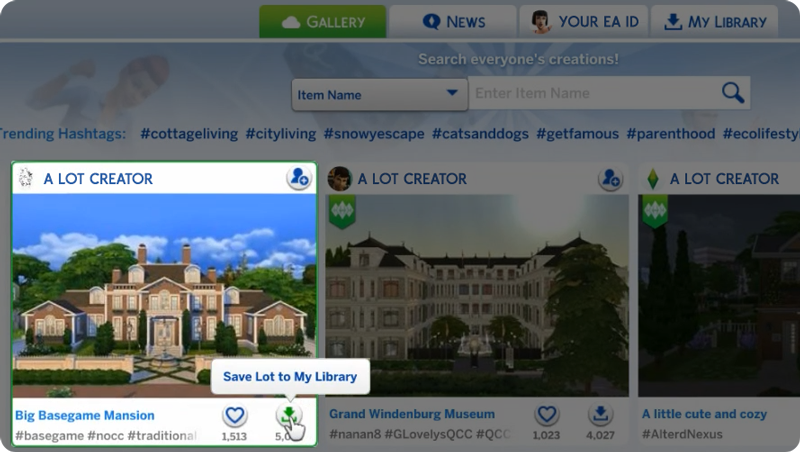 Remover e instalar lotes da biblioteca no The Sims 4 - Via Sims